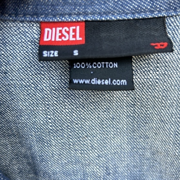 Diesel Denim Jacket With Multicolor Stitching Boho Trucker Festival Sz S - Picture 4 of 7